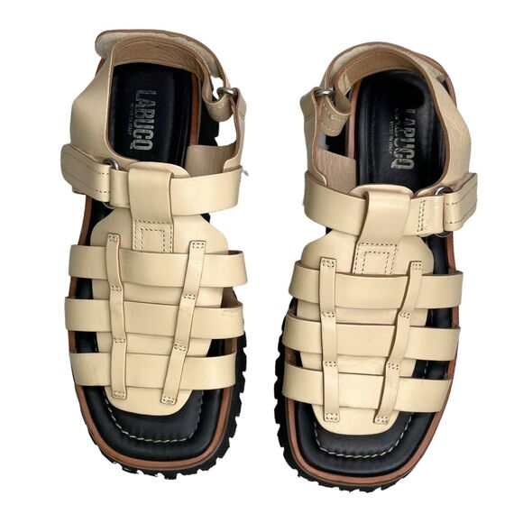 Labucq Cream Platform Sandals - Picture 3 of 16